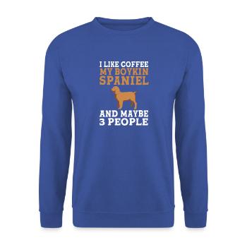 Boykin Spaniel - Unisex Pullover - Royalblau - Vorne - Alina (178cm) & Michal (187cm)