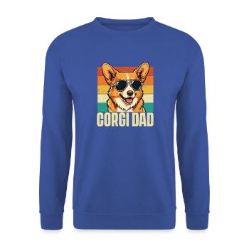 Corgi-Vater – Walisischer Corgi-Hundeliebhaber Corgi-Vater - Unisex Pullover - Royalblau - Vorne - Alina (178cm) & Michal (187cm)