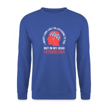 Drag Race - Unisex Pullover - Royalblau - Vorne - Alina (178cm) & Michal (187cm)