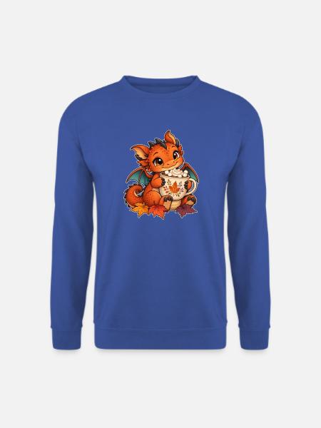 Herbstdrache mit Kakao - Unisex Pullover - Royalblau