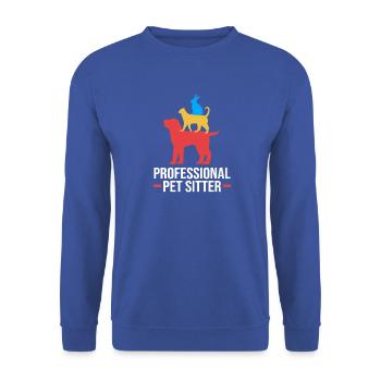 Haustier Sitter Haustiere Babysitter - Unisex Pullover - Royalblau - Vorne - Alina (178cm) & Michal (187cm)