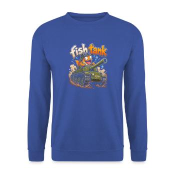 FischTank Heldenpanzer - Unisex Pullover - Royalblau - Vorne - Alina (178cm) & Michal (187cm)