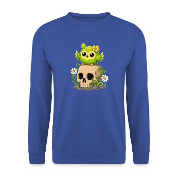  Kaktus-eule Auf Schädel Niedliche - Unisex Pullover - Royalblau - Vorne - Alina (178cm) & Michal (187cm)