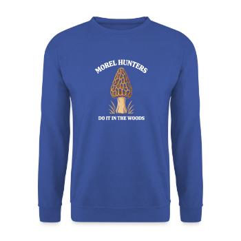 Pilzliebhaber Morchelsaison Natur Entdecker - Unisex Pullover - Royalblau - Vorne - Alina (178cm) & Michal (187cm)