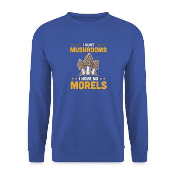 Pilzjäger Morcheln Finden Wald Schatzsuche - Unisex Pullover - Royalblau - Vorne - Alina (178cm) & Michal (187cm)