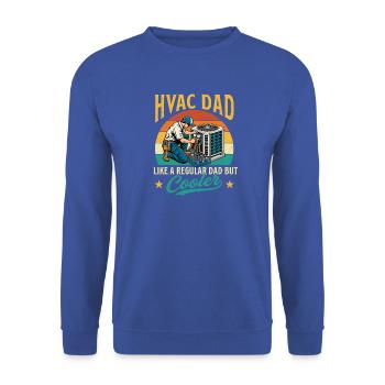 HVAC-Papa wie ein normaler Vater, aber kühler – HVAC-Techniker - Unisex Pullover - Royalblau - Vorne - Alina (178cm) & Michal (187cm)