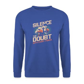 Silence The Doubt Gloves Boxing Gloves - Unisex Pullover - Royalblau - Vorne - Alina (178cm) & Michal (187cm)