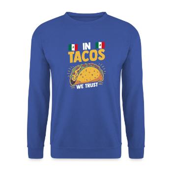 Mexican Mexico Tacos - Unisex Pullover - Royalblau - Vorne - Alina (178cm) & Michal (187cm)