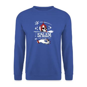 Salem Witchcraft Gothic Art - Unisex Pullover - Royalblau - Vorne - Alina (178cm) & Michal (187cm)