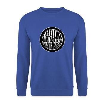 I feel like a lost sock in the washing machine - Unisex Pullover - Royalblau - Vorne - Alina (178cm) & Michal (187cm)