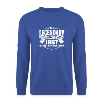 Legendär seit 1967 - Unisex Pullover - Royalblau - Vorne - Alina (178cm) & Michal (187cm)