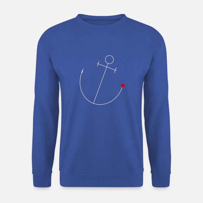 Anchor with heart - Unisex Sweatshirt - royal blue