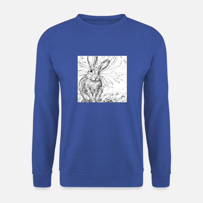 Gezeichneter Hase - Unisex Pullover - Royalblau