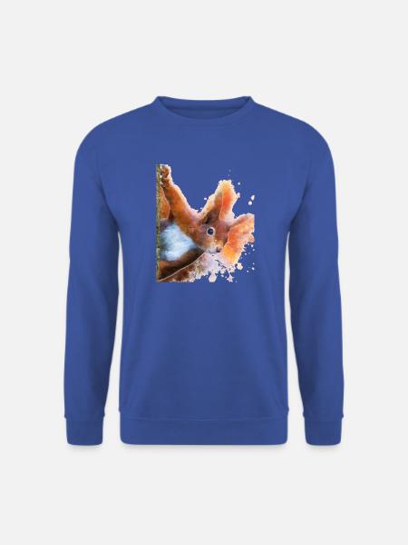 Eichhörnchen Aquarelldesign - Unisex Pullover - Royalblau