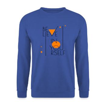Croyez en vous - Sweat-shirt Unisexe - bleu royal - Devant - Alina (178cm) & Michal (187cm)