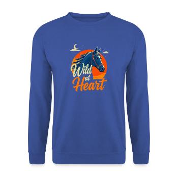 Wild at Heart - Sweat-shirt Unisexe - bleu royal - Devant - Alina (178cm) & Michal (187cm)