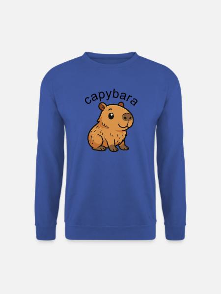 Süßes Cartoon Capybara, süß und chillig - Unisex Pullover - Royalblau