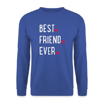 Bester Freund - Unisex Pullover - Royalblau - Vorne - Alina (178cm) & Michal (187cm)