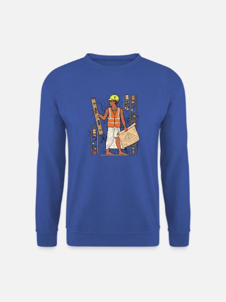 Pyramidenbauer als moderner Polier Bauleiter - Unisex Pullover - Royalblau