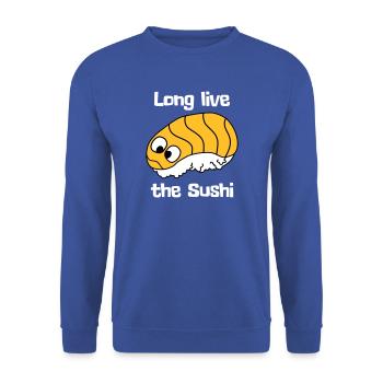 Long live the Sushi - Unisex Pullover - Royalblau - Vorne - Alina (178cm) & Michal (187cm)