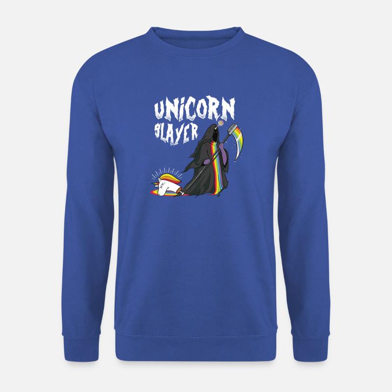 Einhorn Tod Sensenmann lustig Geschenk Weihnachten - Unisex Pullover - Royalblau