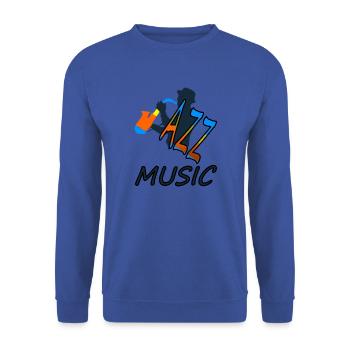 j’aime jazz musique écouter musiciens cadeau - Sweat-shirt Unisexe - bleu royal - Devant - Alina (178cm) & Michal (187cm)
