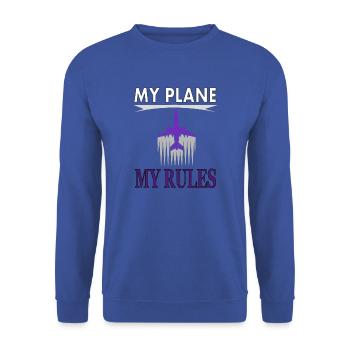 Mon avion mes règles volent cadeau - Sweat-shirt Unisexe - bleu royal - Devant - Alina (178cm) & Michal (187cm)