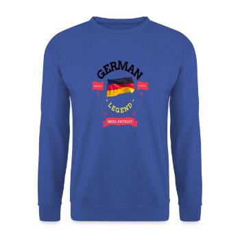 Légende allemande Cadeau drapeau allemand Cadeau - Sweat-shirt Unisexe - bleu royal - Devant - Alina (178cm) & Michal (187cm)