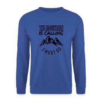 Mountaineering Climbing Hiker Mountaineer Gift - Unisex Sweatshirt - royal blue - Front - Alina (178cm) & Michal (187cm)