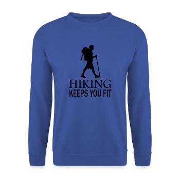 Walking, hiking, hiking, running, gift idea - Unisex Sweatshirt - royal blue - Front - Alina (178cm) & Michal (187cm)