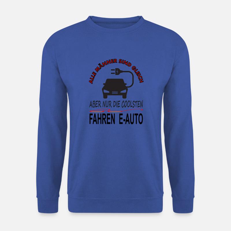 E-Auto fahren Elektroauto Autofahrer Geschenkidee - Unisex Pullover - Royalblau