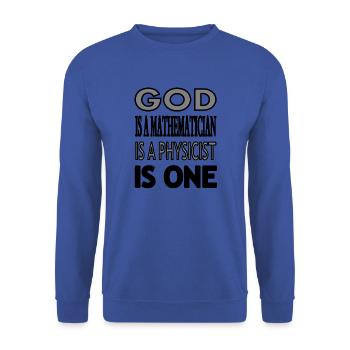 God is a Believing in God Believer Gift - Unisex Sweatshirt - royal blue - Front - Alina (178cm) & Michal (187cm)