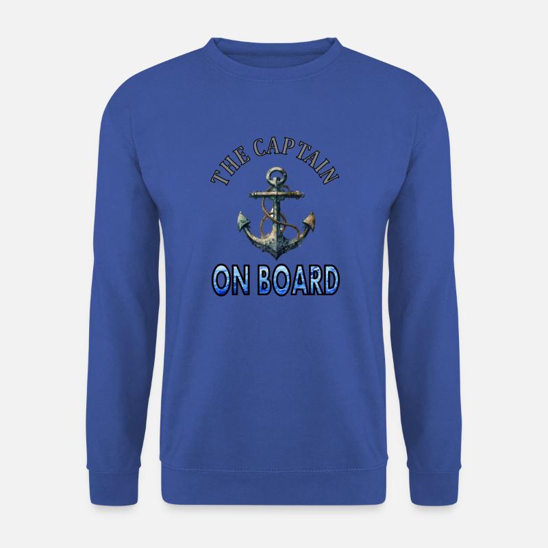 The captain on board Boot Kapitän Anker Geschenk - Unisex Pullover - Royalblau