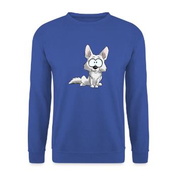 I am Berger Blanc Suisse - Unisex Sweatshirt - royal blue - Front - Alina (178cm) & Michal (187cm)