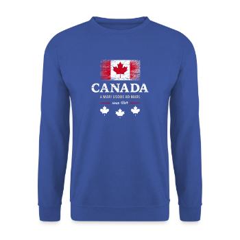 Canada Ottawa Maple Leaf Maple Leaf Canada America - Unisex Sweatshirt - royal blue - Front - Alina (178cm) & Michal (187cm)