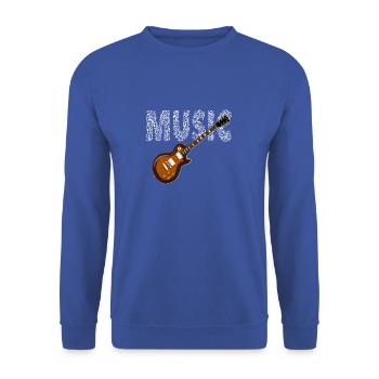 Musician Guitarist Guitar Sheet Music Music Electric Guitar - Unisex Sweatshirt - royal blue - Front - Alina (178cm) & Michal (187cm)