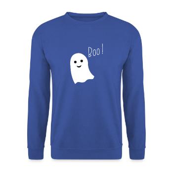 Fantôme boo - Sweat-shirt Unisexe - bleu royal - Devant - Alina (178cm) & Michal (187cm)