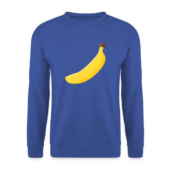 Banane - Unisex Pullover - Royalblau - Vorne - Alina (178cm) & Michal (187cm)
