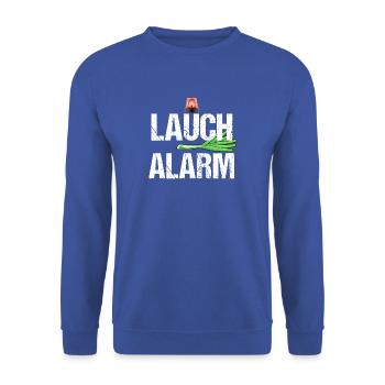 Lauch Alarm Witzige Lustige Sprüche Spast Geschenk - Unisex Pullover - Royalblau - Vorne - Alina (178cm) & Michal (187cm)