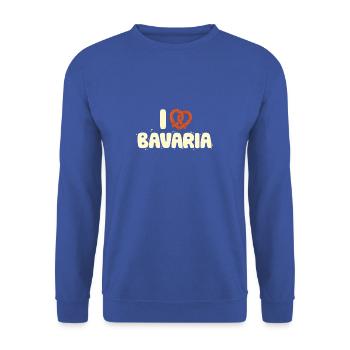 J'aime Bavière - Sweat-shirt Unisexe - bleu royal - Devant - Alina (178cm) & Michal (187cm)