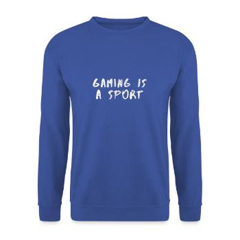 Gaming is sports gamer gift idea - Unisex Sweatshirt - royal blue - Front - Alina (178cm) & Michal (187cm)