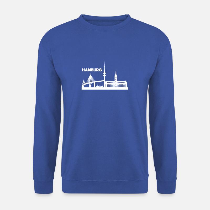 Hamburg Skyline - Unisex Pullover - Royalblau