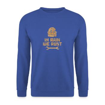 Robot, cyborg, machine - rusting in the rain - Unisex Sweatshirt - royal blue - Front - Alina (178cm) & Michal (187cm)