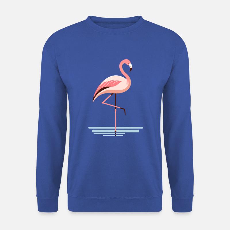 Flamingo im Wasser - Unisex Pullover - Royalblau