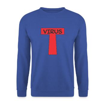T VIRUS - Unisex Sweatshirt - royal blue - Front - Alina (178cm) & Michal (187cm)