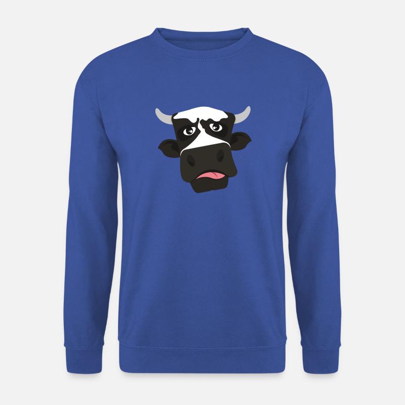 Kuhgesicht, Kuh - Unisex Pullover - Royalblau