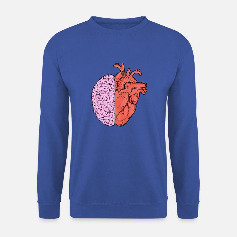 Herz und Gehirn - Unisex Pullover - Royalblau