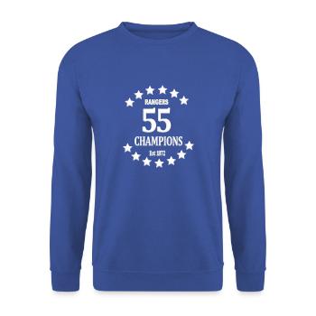 Glasgow 55th champions - Sweat-shirt Unisexe - bleu royal - Devant - Alina (178cm) & Michal (187cm)
