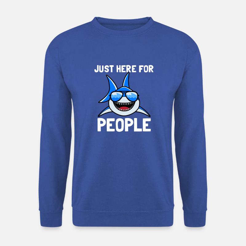 drôle de conception de requin - Sweat-shirt Unisexe - bleu royal