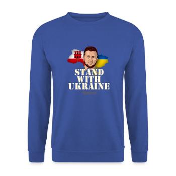 Gibraltar Stand with Ukraine - Unisex Pullover - Royalblau - Vorne - Alina (178cm) & Michal (187cm)